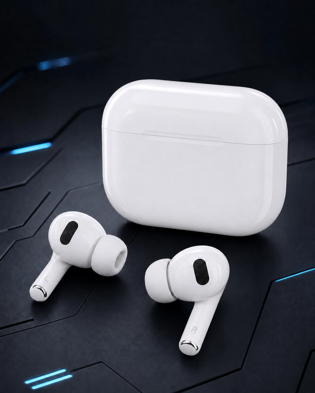 AirPods Case Grey Metal Edition – Shockproof Metallic Protective Cover