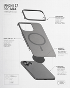 iPhone 17 Case Grey Metal Edition – Shockproof Metallic Protective Cover
