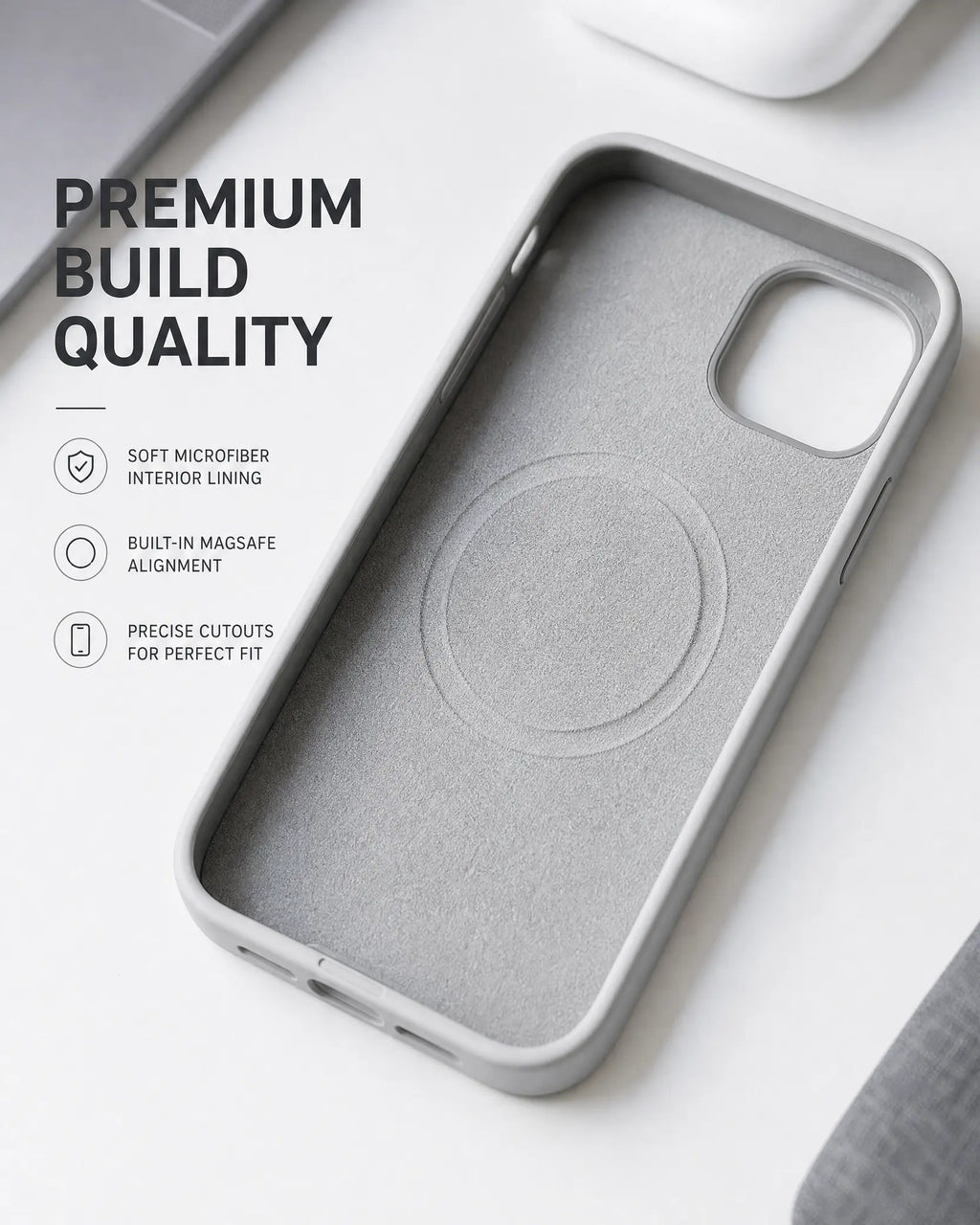 iPhone 13 Silicone Case – Shockproof, Microfiber-Lined Cover
