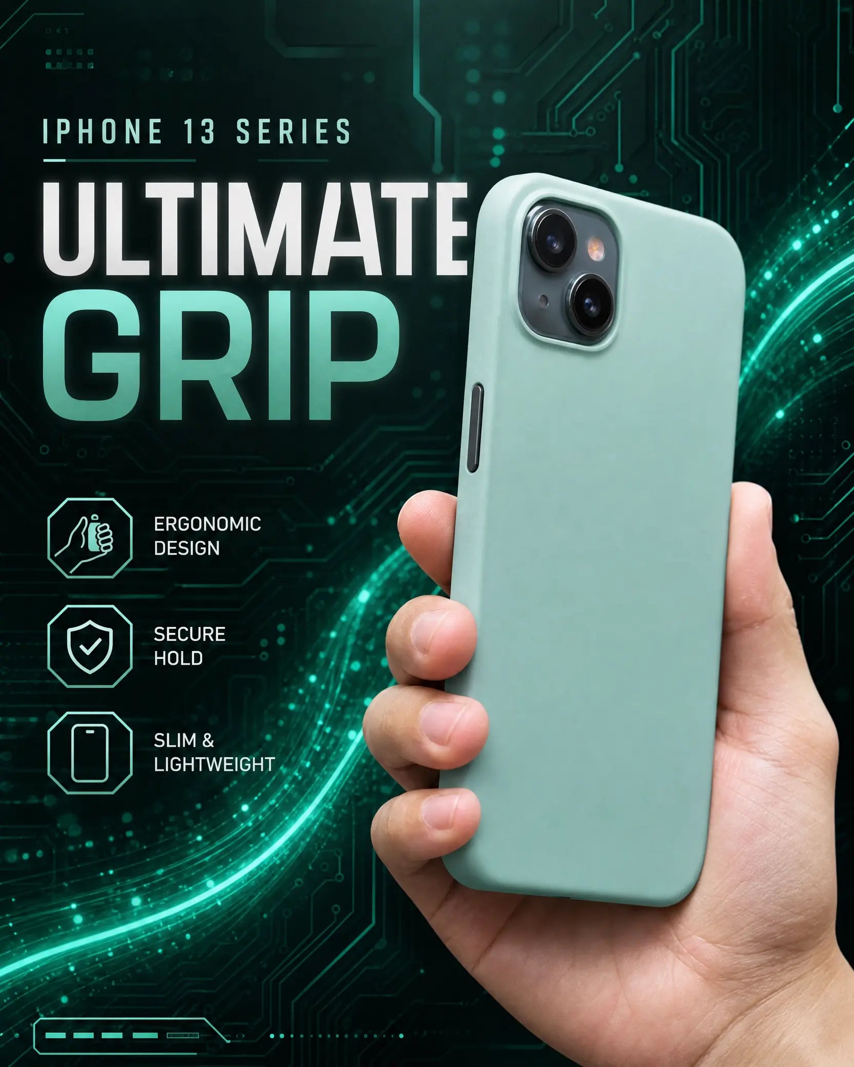 iPhone 13 Silicone Case – Shockproof, Microfiber-Lined Cover