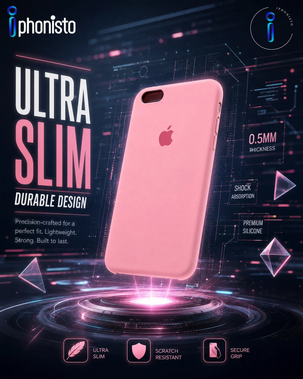 Premium Silicone Case for iPhone 7 – Slim, Shockproof, Anti-Slip Protective Cover