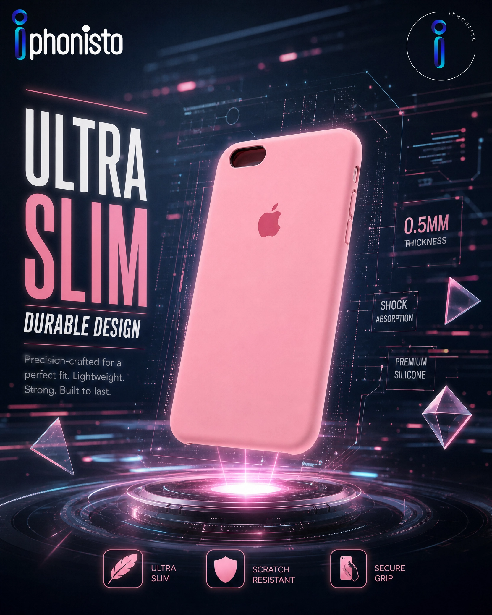 Premium Silicone Case for iPhone 7 – Slim, Shockproof, Anti-Slip Protective Cover
